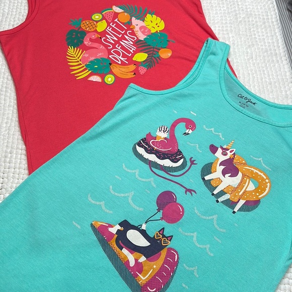 Cat & Jack Set of Two Tank Tops Girls XL 14/16 Like New - Picture 2 of 13